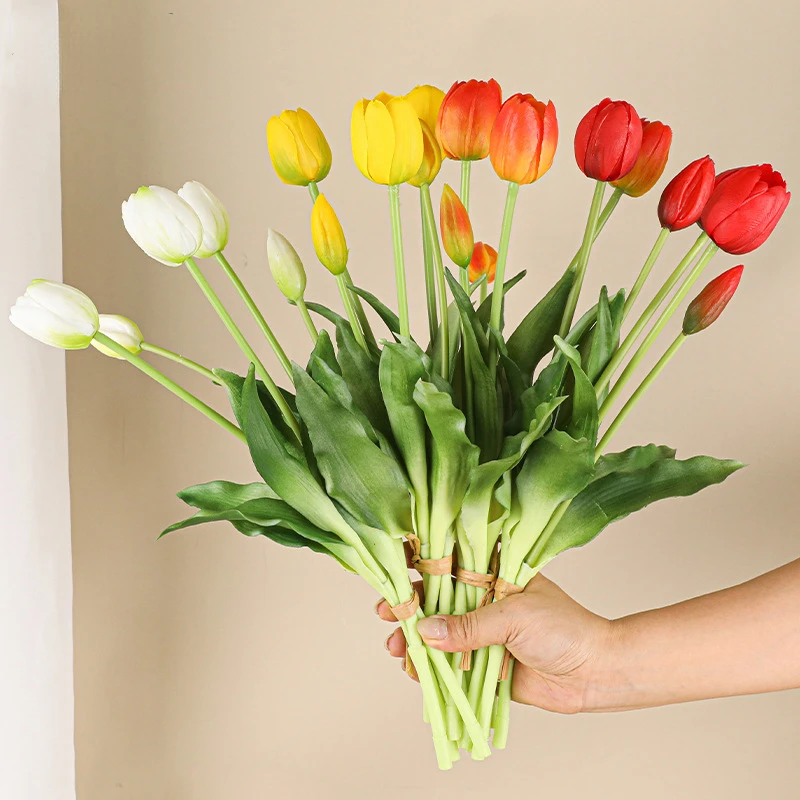 Home Decor Tulip - 5 cabeça tulipas artificiais casamento decoração