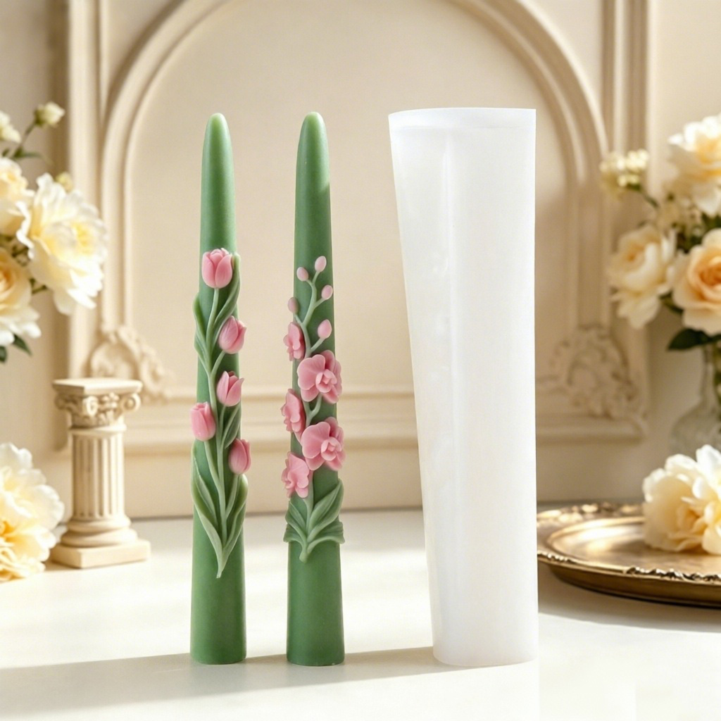 Home Decor Tulip - Molde de Silicone para Vela Cônica