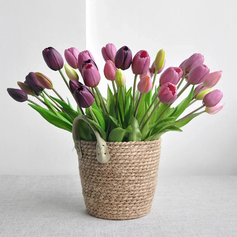 Home Decor Tulip - Tulipa Artificial Tátil Flor De Borracha