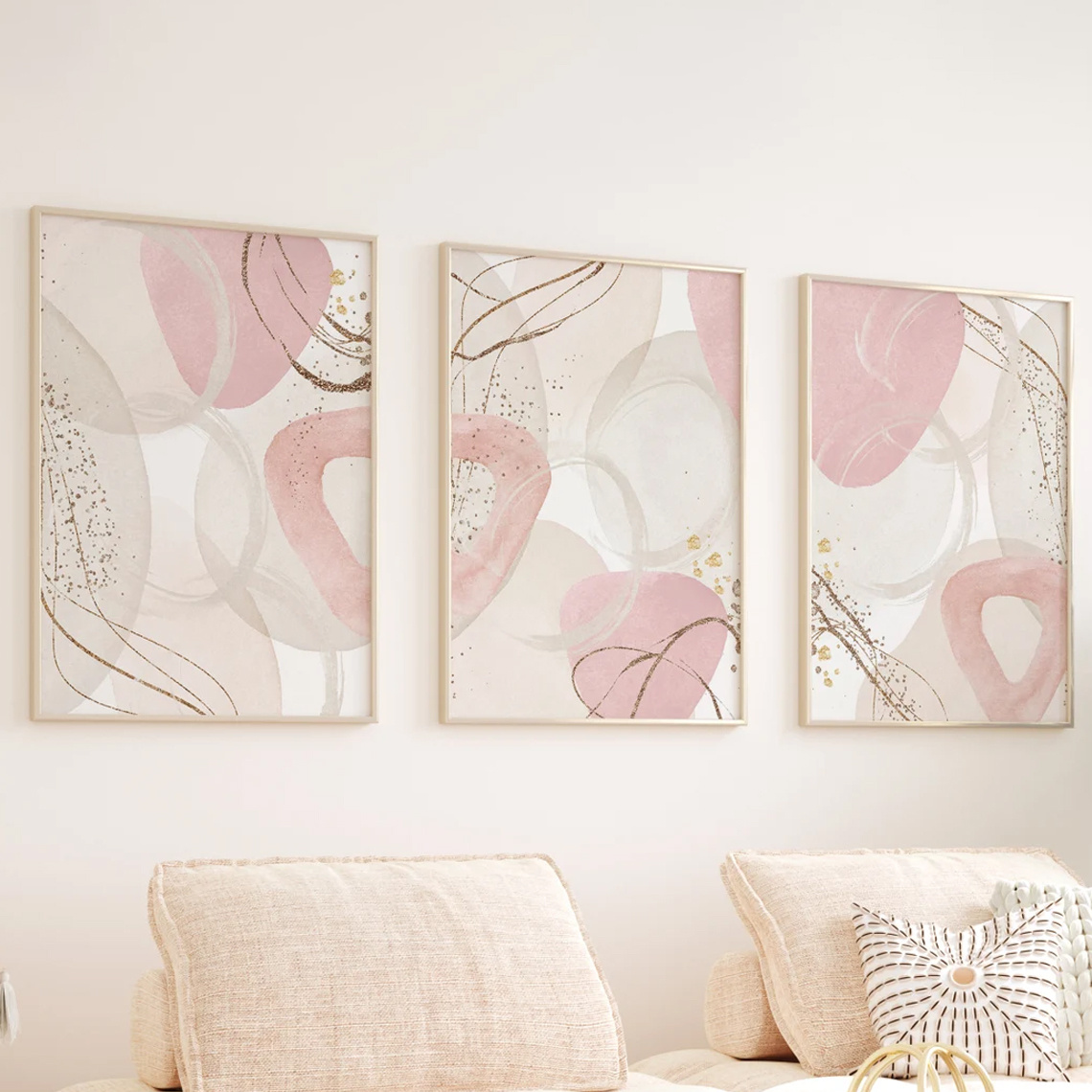Home Decor Minimal - Conjunto de 3 Peças de Arte