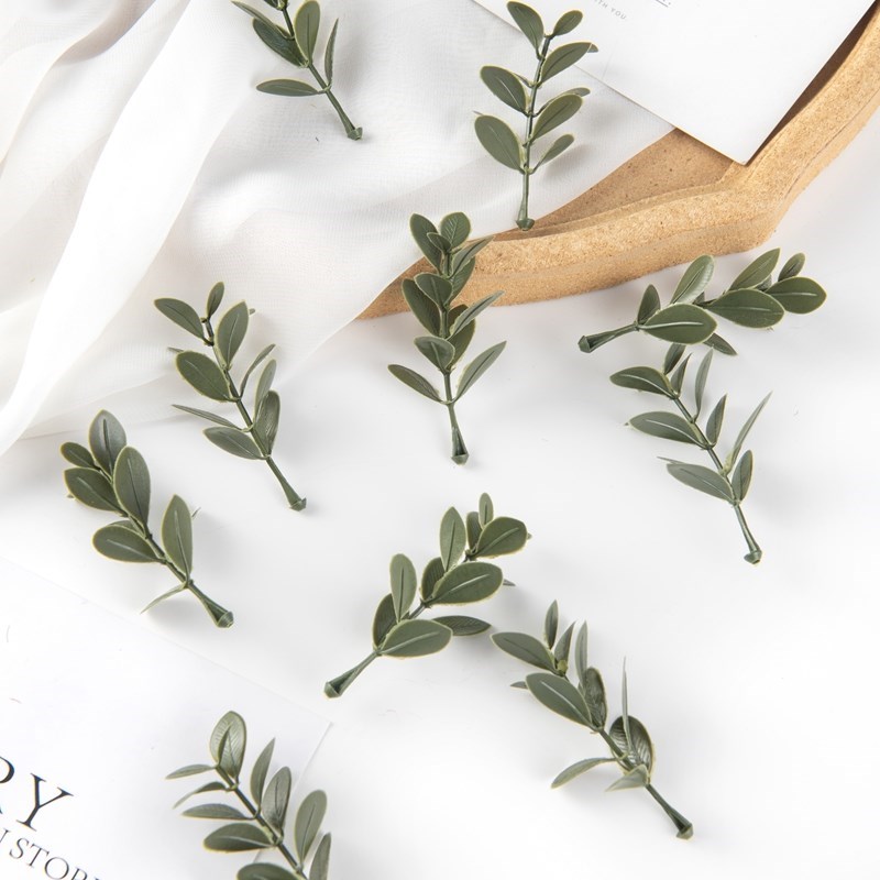 Home Decor Garland - 50/100 pçs plantas artificiais folha festa