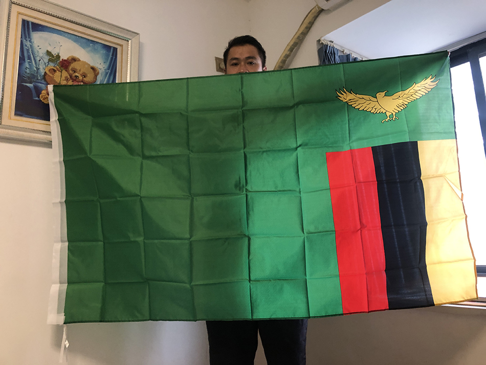 Home Decor Zambia - (SKY FLAG) Bandeira da Zâmbia 90x150cm