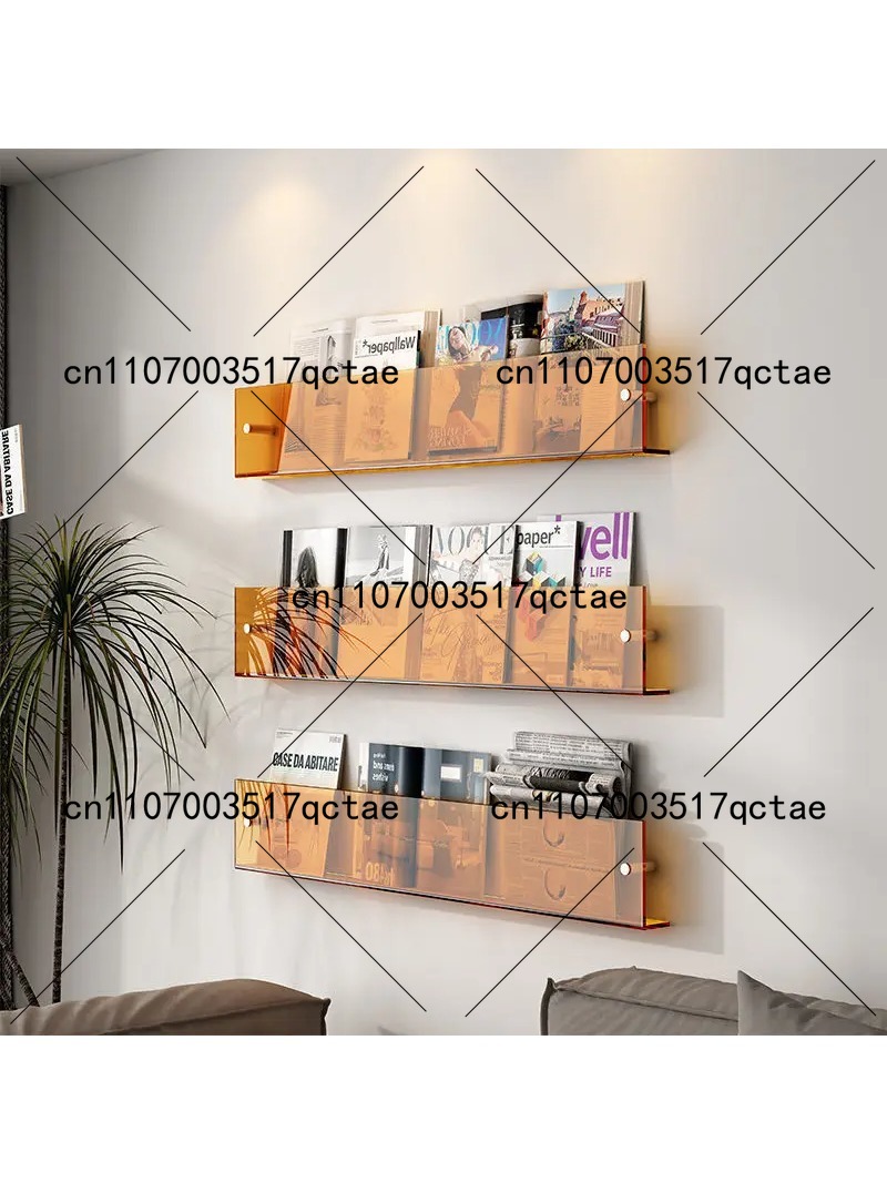 Home Decor Magazine - Prateleira de Parede em Acrílico Transparente,