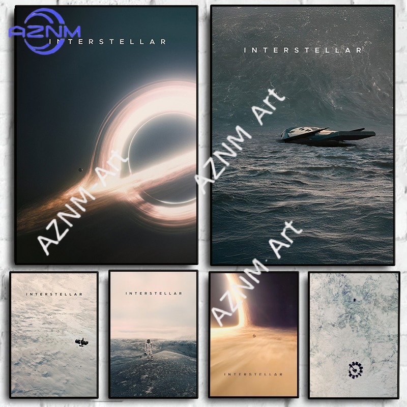 Home Decor Minimal - Pôster Vintage Minimalista Interstellar, Pintura em
