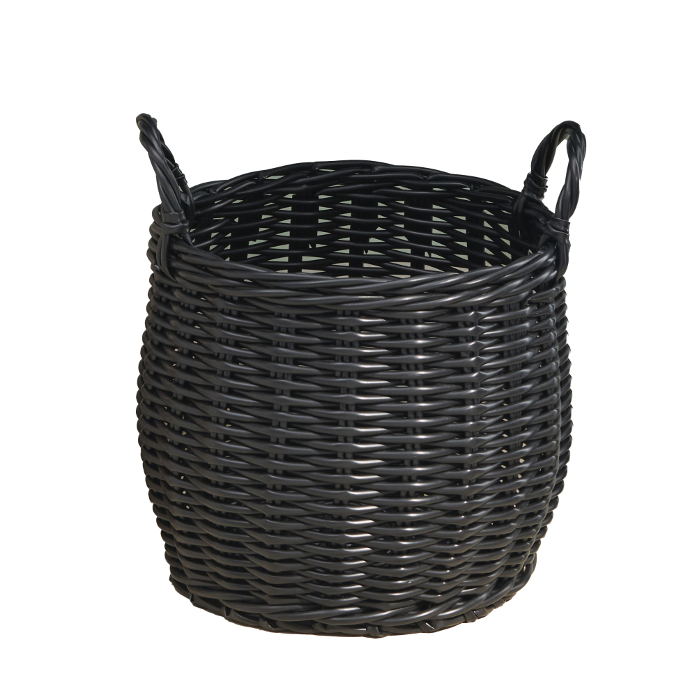 Home Decor Magazine - Cesto Redondo de Resina Trançada com