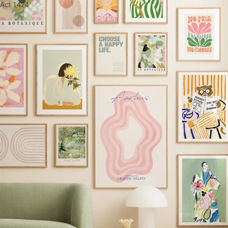 Home Decor Pt - Pôster de Arte Boho com Linhas