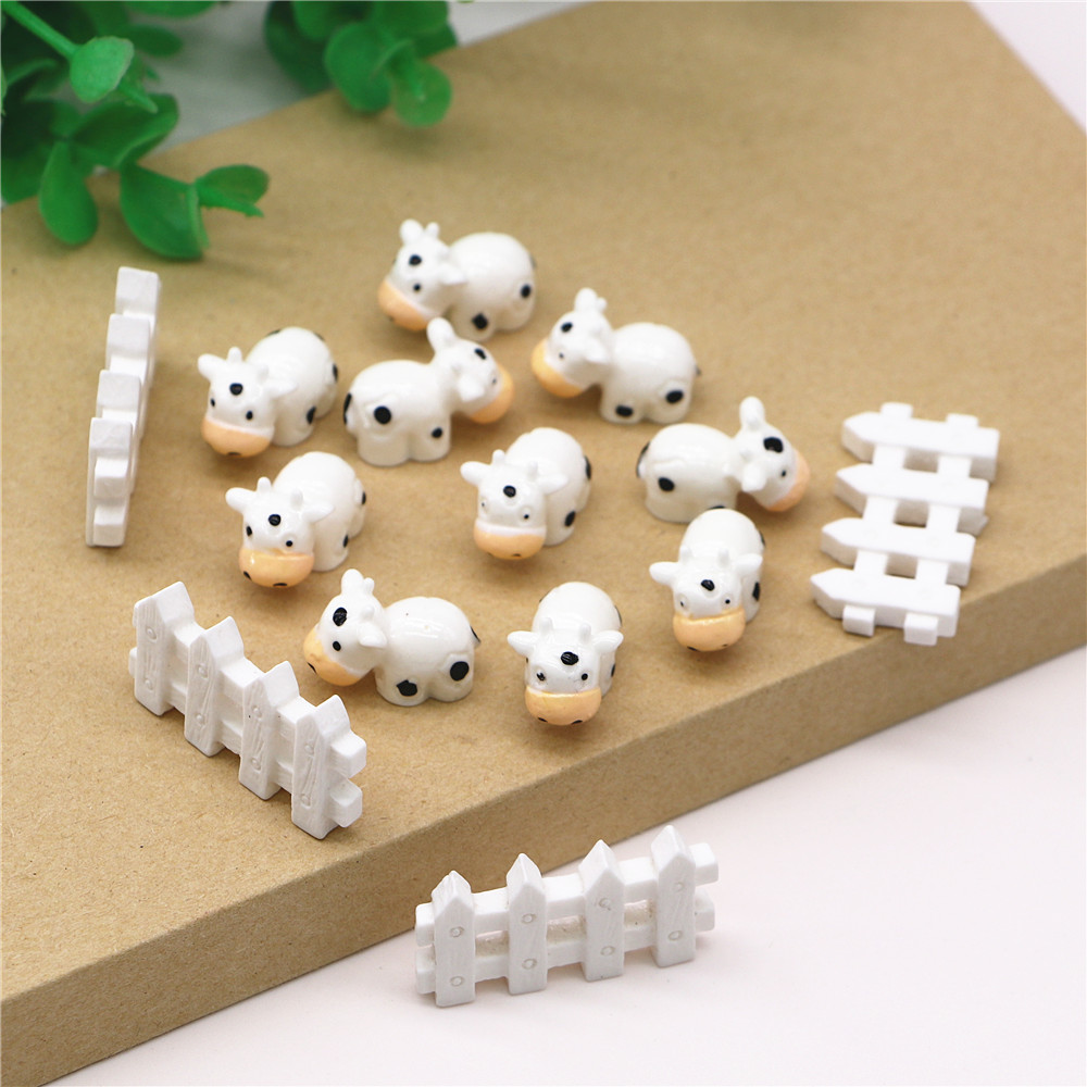 Home Decor On Sale - 10 pçs kawaii mini resina vaca/galha