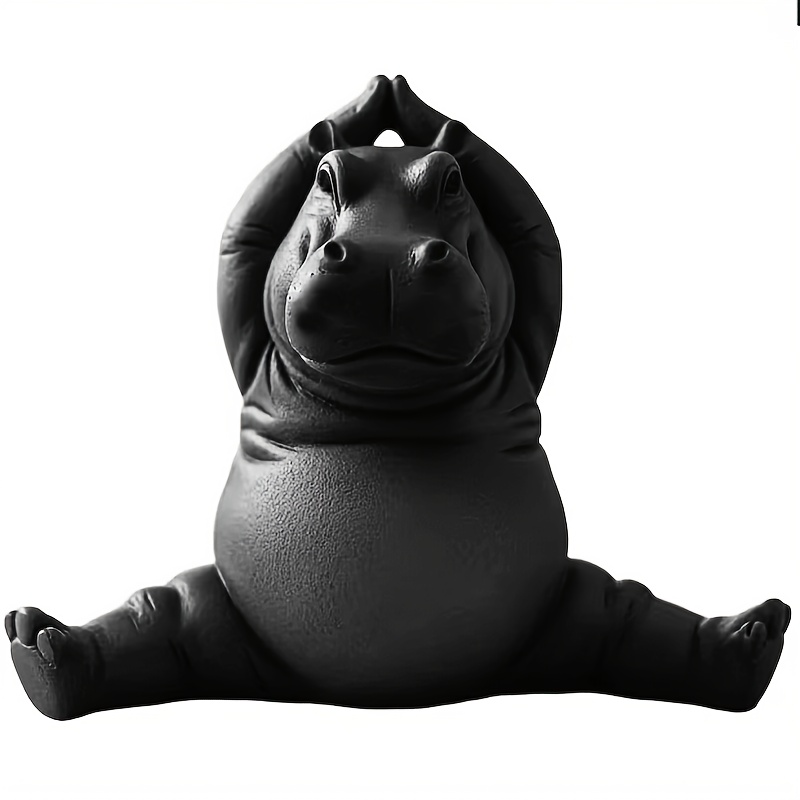 Home Decor Enthusiast - 1 X Estátua de Hipopótamo -