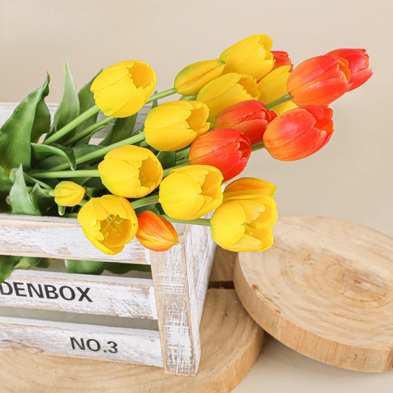 5 cabeça tulipas artificiais c - Home Decor Tulip avaliação e preço