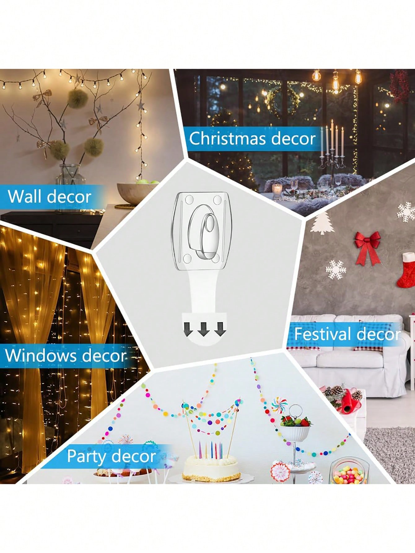 6/12/20/40 pçs mini ganchos de - Home Decor Garland avaliação e preço