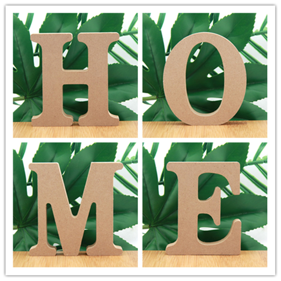 1pc 10cm cor de madeira letras - Home Decor On Sale avaliação e preço