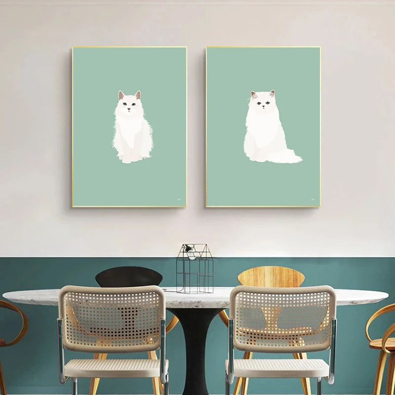 Pôsteres de Gatos Siamêsos, Sp - Home Decor Minimal avaliação e preço