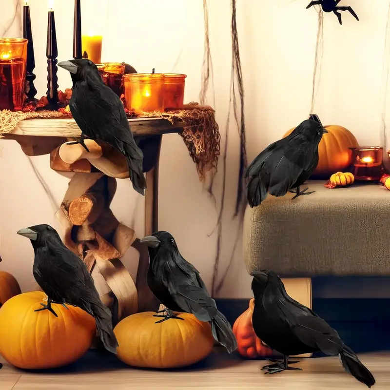 1 Peça Corvo Preto Realista De - Home Decor Garden avaliação e preço