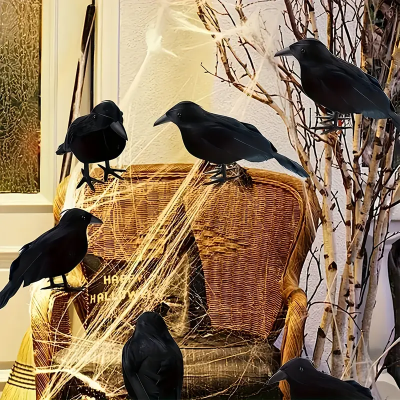 1 Peça Corvo Preto Realista De - Home Decor Garden avaliação e preço
