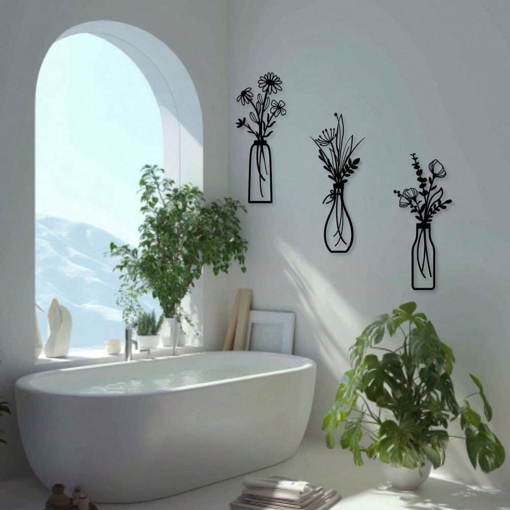 Conjunto de 3 Peças de Arte Fl - Home Decor Minimal avaliação e preço