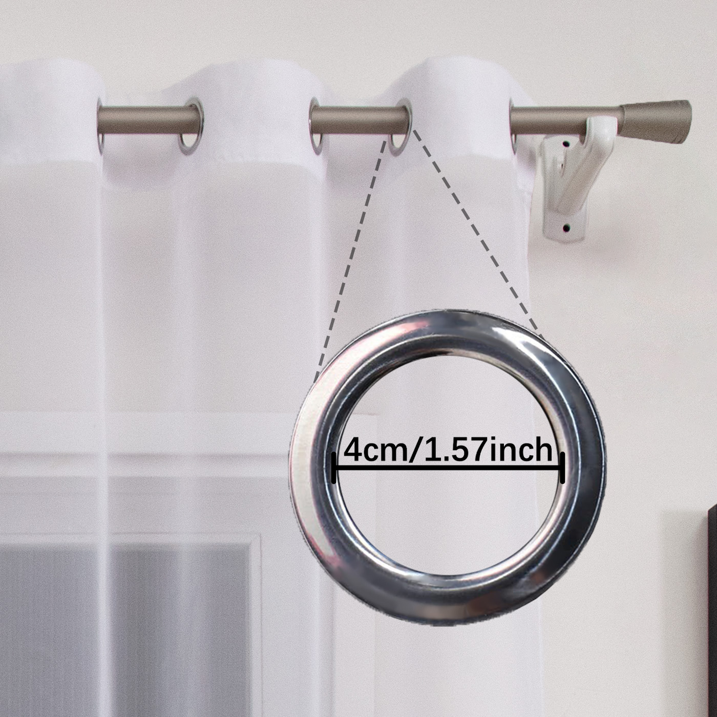 1 Peça Cortina Branca Transpar - Home Decor Pt avaliação e preço