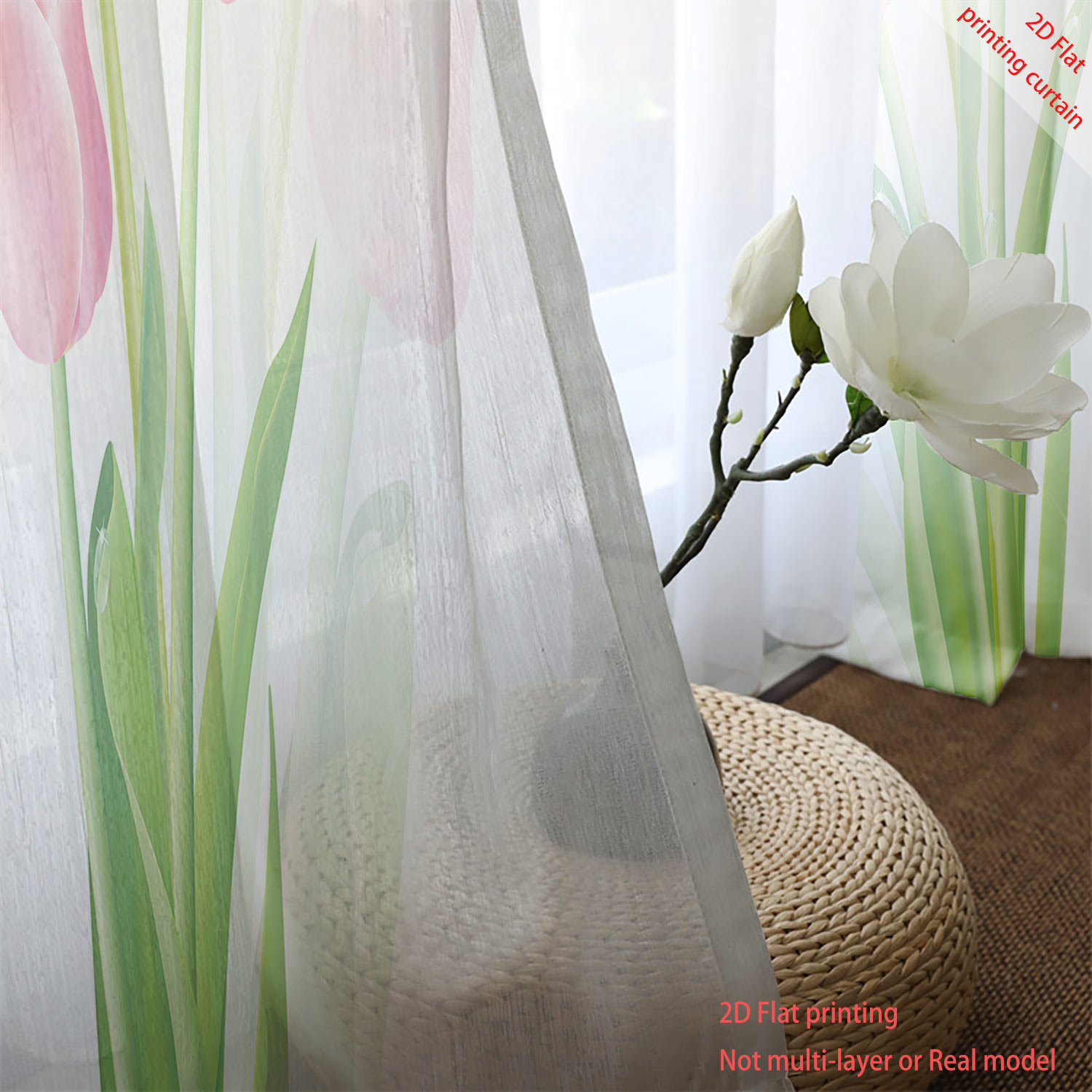 Cortina de gaze transparente c - Home Decor Tulip avaliação e preço