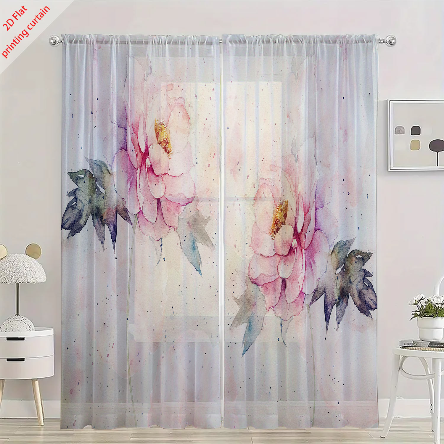 Cortina de gaze transparente c - Home Decor Tulip avaliação e preço
