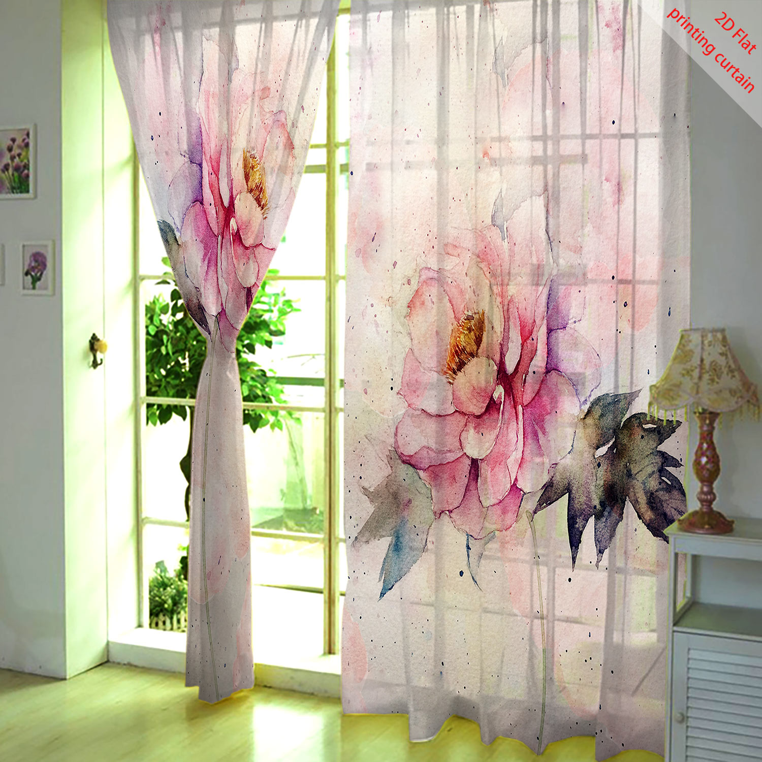 Cortina de gaze transparente c - Home Decor Tulip avaliação e preço