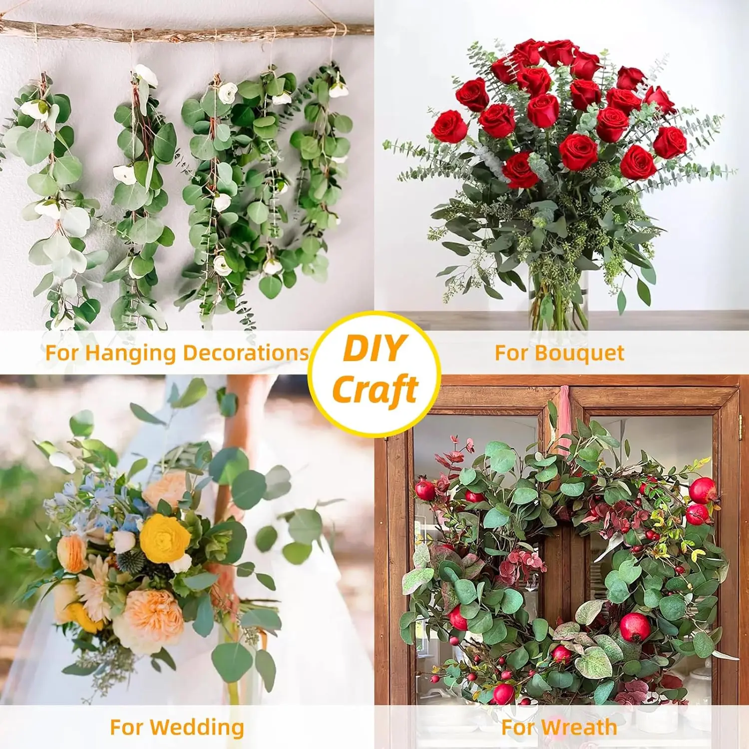 12 Peças Grandes de Eucalipto  - Home Decor Garland avaliação e preço