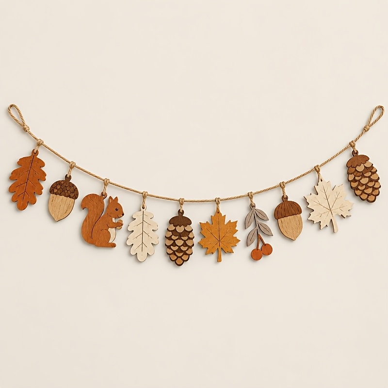 Guirlanda de Madeira de Outono - Home Decor Garland avaliação e preço