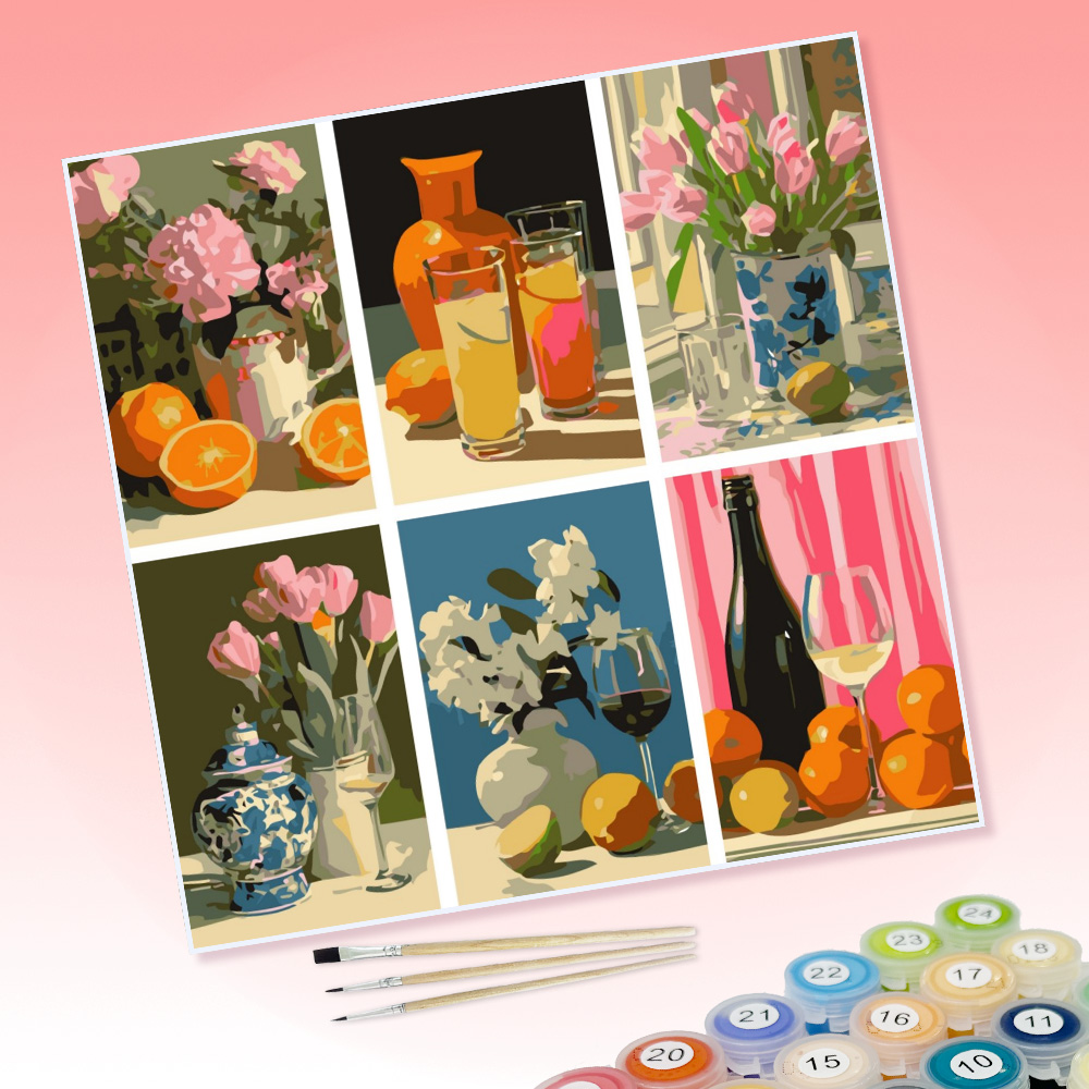 6 Peças de Pintura por Números - Home Decor Tulip avaliação e preço