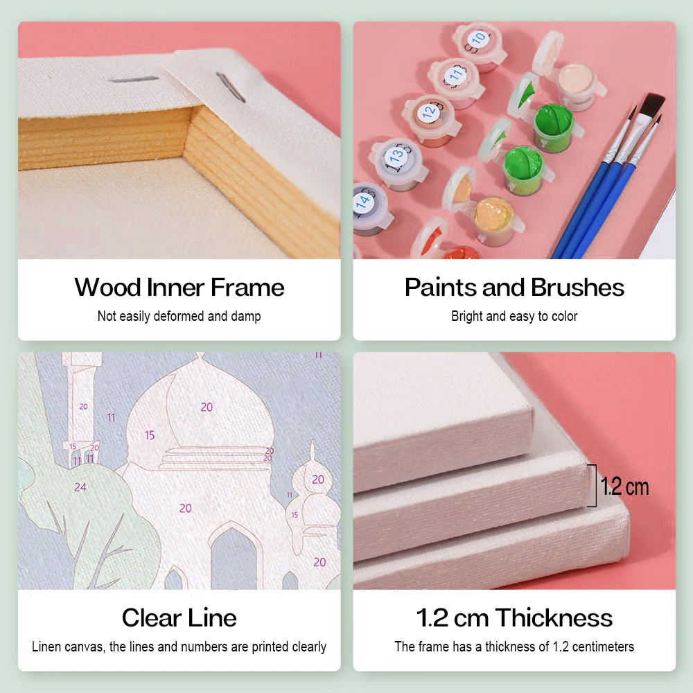 6 Peças de Pintura por Números - Home Decor Tulip avaliação e preço