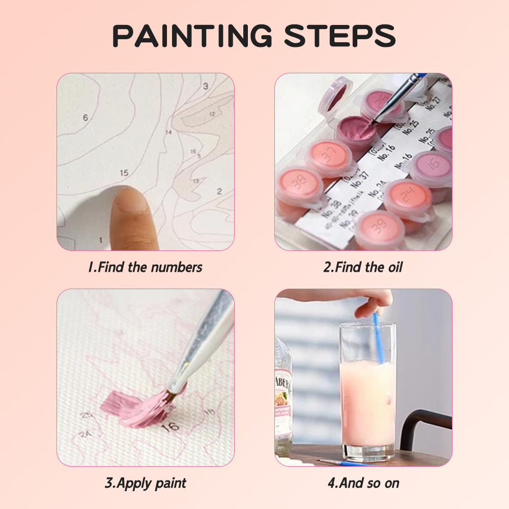 6 Peças de Pintura por Números - Home Decor Tulip avaliação e preço