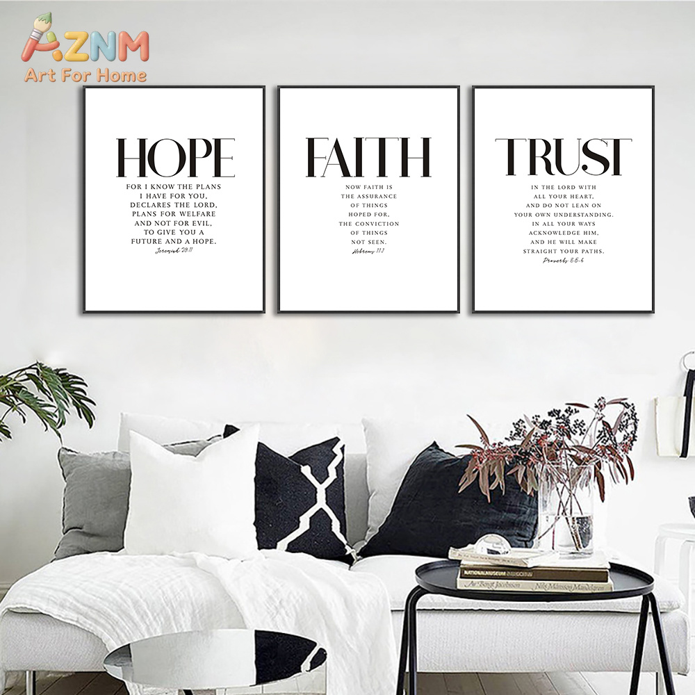 AZNM Fé, Esperança, Alegria, P - Home Decor Minimal avaliação e preço