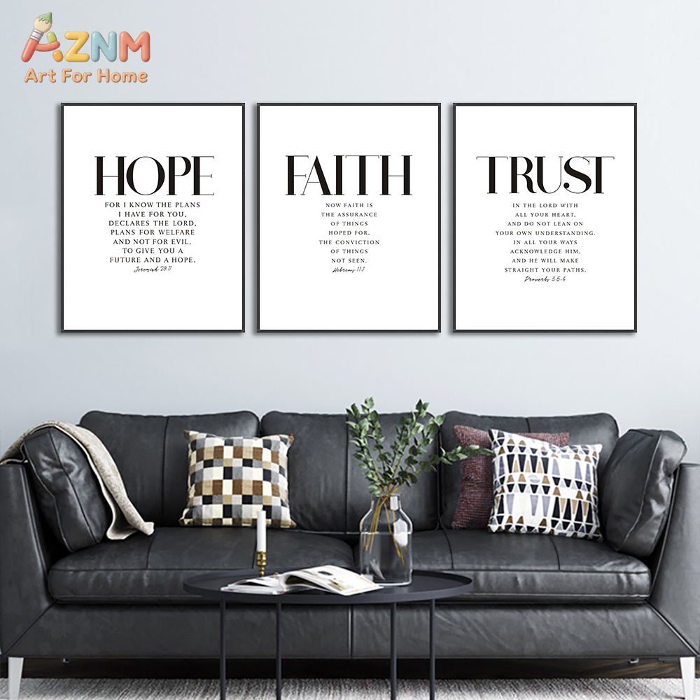 AZNM Fé, Esperança, Alegria, P - Home Decor Minimal avaliação e preço