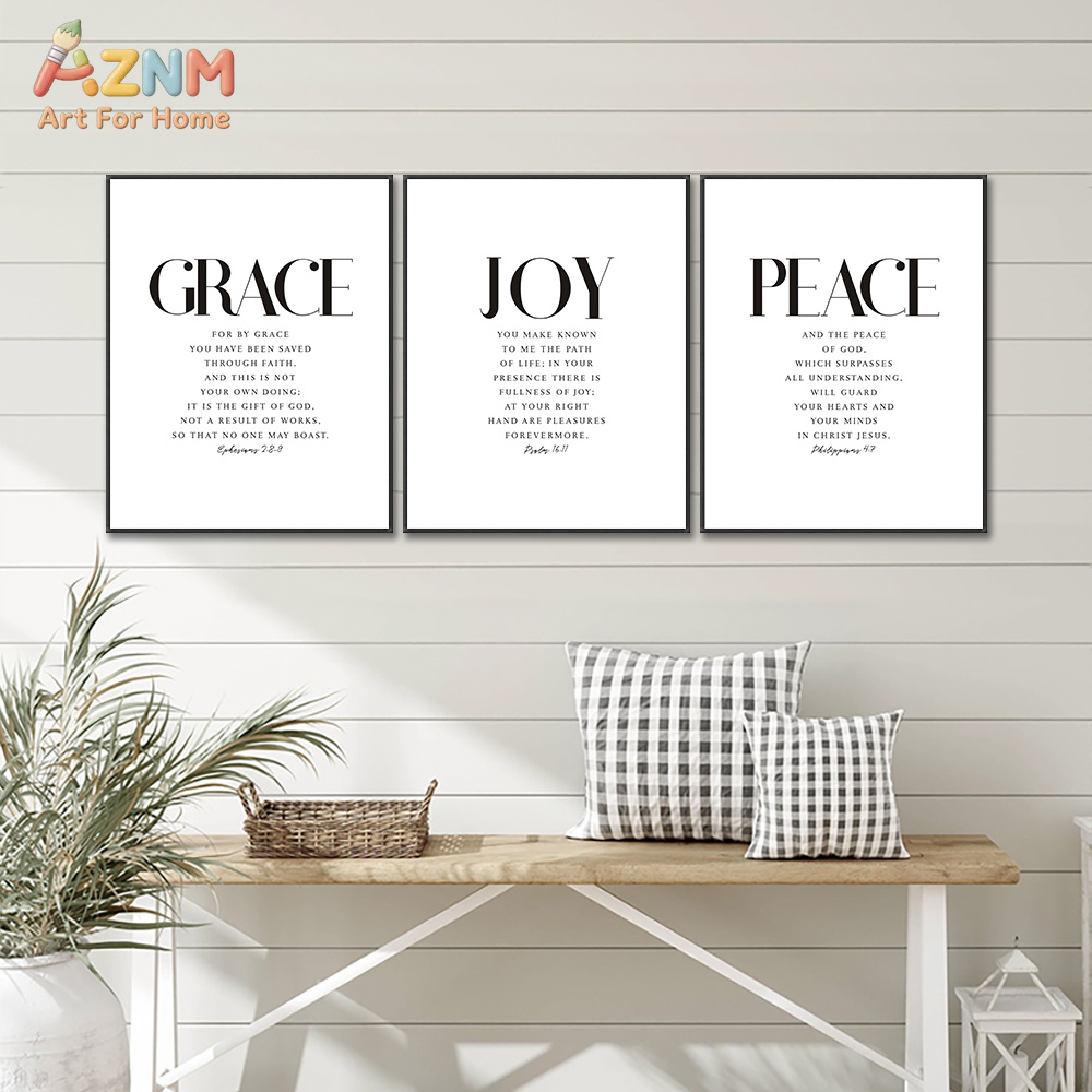 AZNM Fé, Esperança, Alegria, P - Home Decor Minimal avaliação e preço