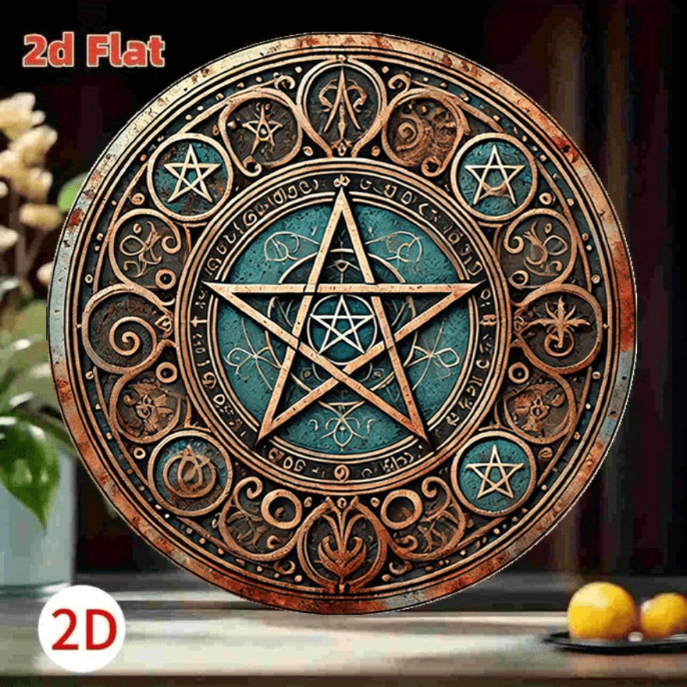 Sinal de metal pentagrama wicc - Home Decor Enthusiast avaliação e preço