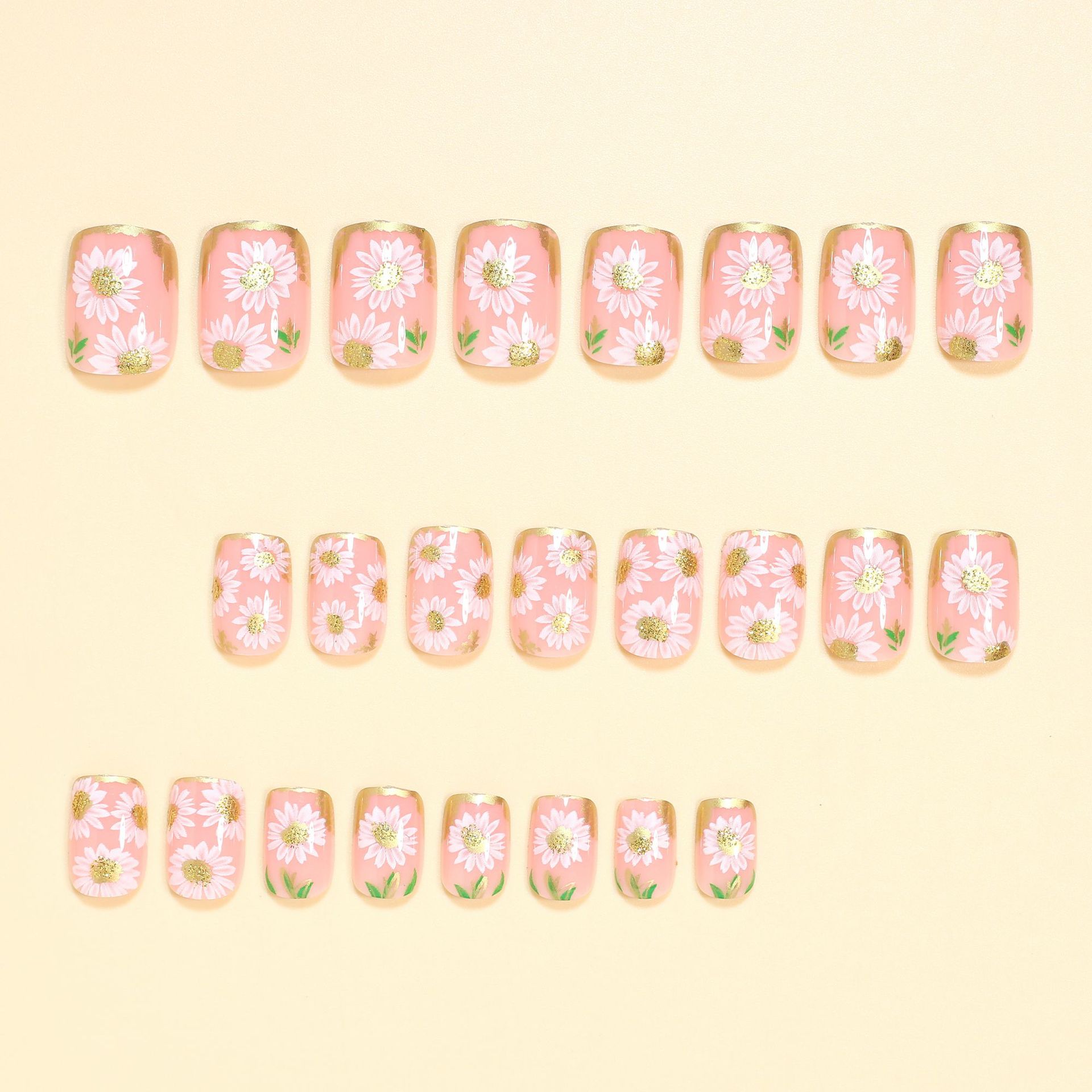 Unhas Postiças Curtas Quadrada - Pressed Flower Frame avaliação e preço