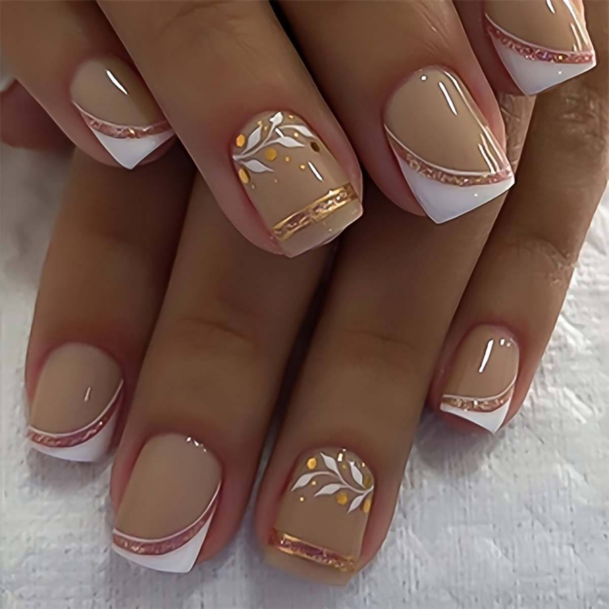 Unhas Postiças Curtas Quadrada - Pressed Flower Frame avaliação e preço