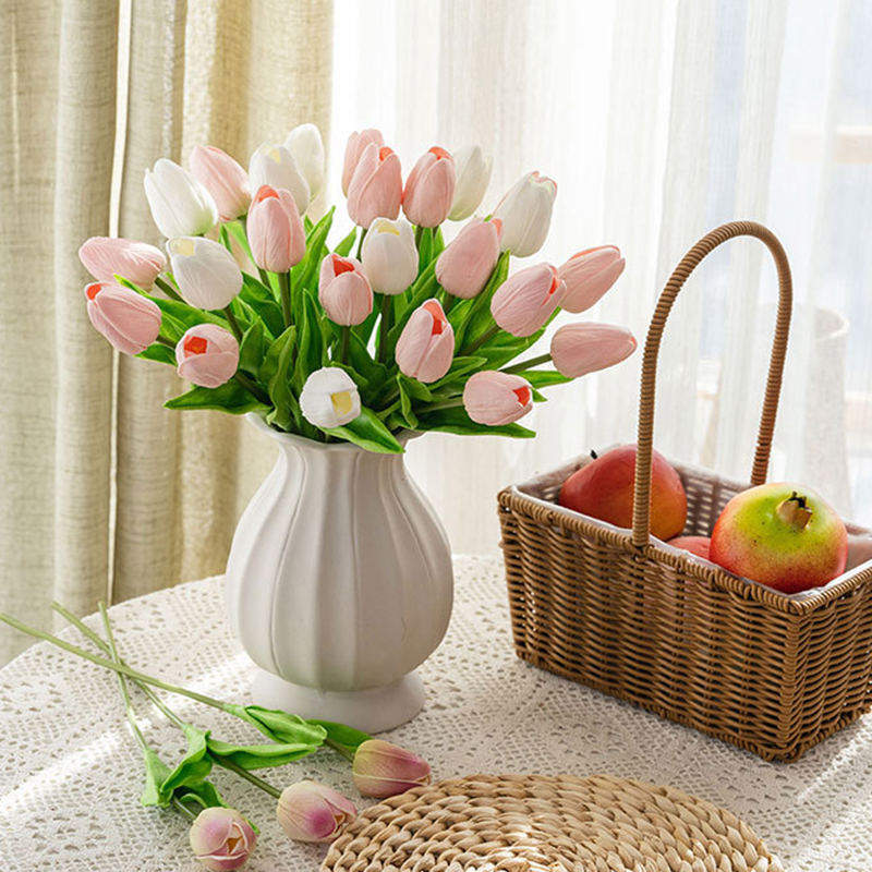 34cm real touch tulipas flores - Home Decor Tulip avaliação e preço
