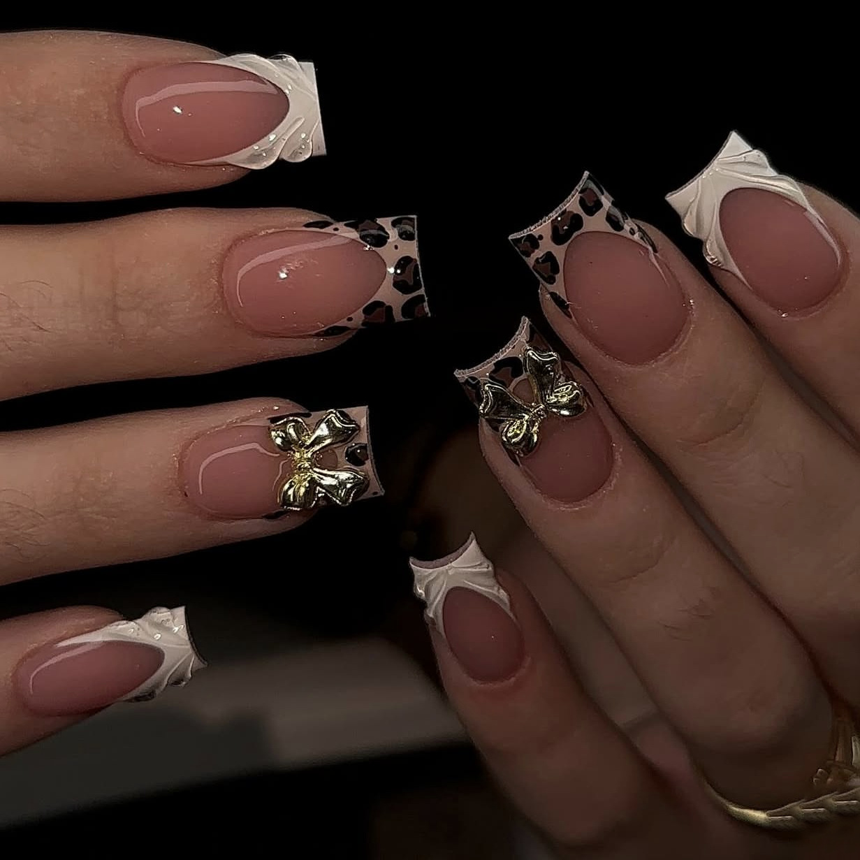 Unhas postiças curtas quadrada - Pressed Flower Frame avaliação e preço