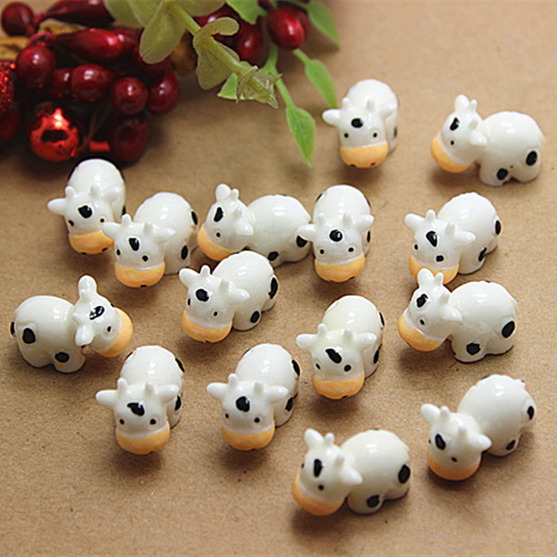 10 pçs kawaii mini resina vaca - Home Decor On Sale avaliação e preço