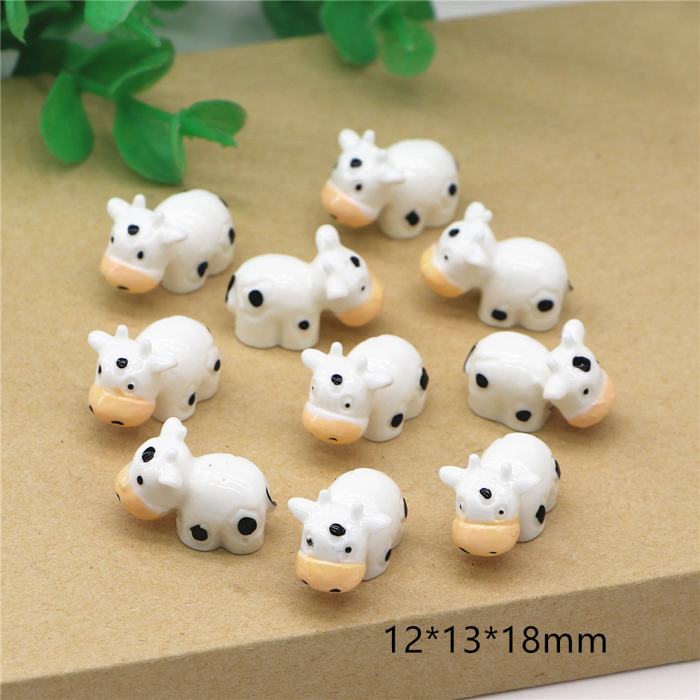 10 pçs kawaii mini resina vaca - Home Decor On Sale avaliação e preço